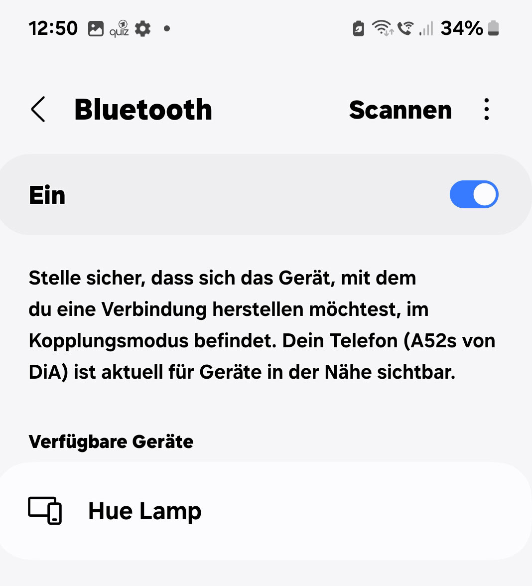 Bluetooth-Gerät auswählen