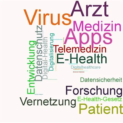 Illustration der elektronischen Patientenakte mit Arzt, Pflegekraft und Gesundheitskarte